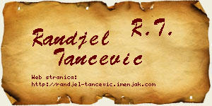 Ranđel Tančević vizit kartica